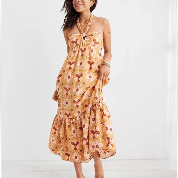 Aerie High Low Halter Maxi Sundress, size L - Picture 12 of 12